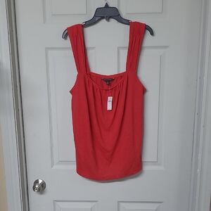 Banana Republic Red Linen Blend Top Size Large NWT